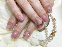 ウィズ フェリーク/ピンク系タイダイネイル