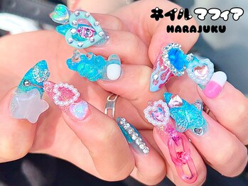 ネイルマフィア 原宿(NAIL MAFIA)/キラキラ/長さだし/夏カラー