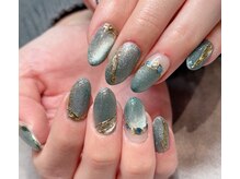 ネイルアンドアイラッシュスタジオ シュシュ(chouchou)/マグ×手描きアート春夏秋冬