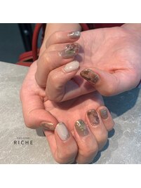 秋のニュアンスネイル