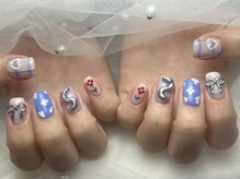 ジョアネイル(JOA Nail)/手描きフラワー/ハート/ぷっくり
