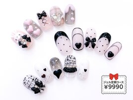 ジェル定額￥9990★Black＆Pink