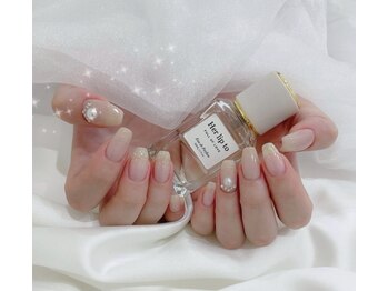 ラメグラデ×埋め込みラメグラデ