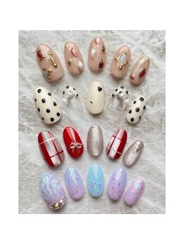 ネイルアンドアイラッシュ グレース 芦屋店(nail&eyelash Grace)の写真/【芦屋駅すぐ】丁寧なオフ+ケア付☆イベントや気分に合わせた上品で可愛いネイルで気分もUP☆