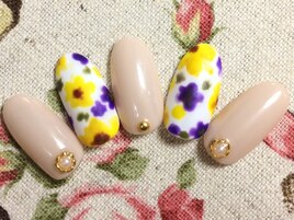 フラワー春ネイル♪