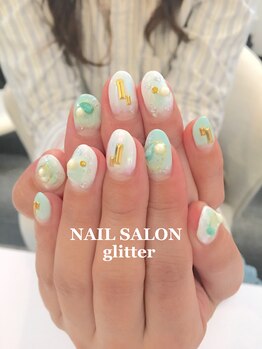 ネイルサロン グリッター(NAIL SALON glitter)/天然石ネイル