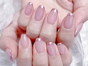 ダイアモンドネイルスタジオ 新宿店(Diamond Nail Studio)/ミラーフレンチ