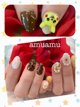 アムアム(amuamu)/ピカチュウネイル♪