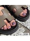 ラメワンカラーフットネイル