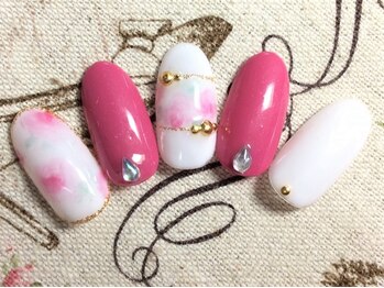 春バレンタインネイル♪