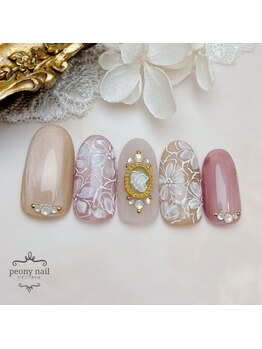 ピオニーネイル(peony nail)/レースフラワーと新色マグネット