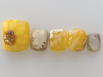 アイネイルズ 池袋店(I-nails)/向日葵オレンジ