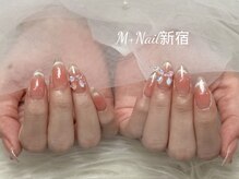 エムプラスネイル 新宿(M+Nail)/チークマグネットフレンチ