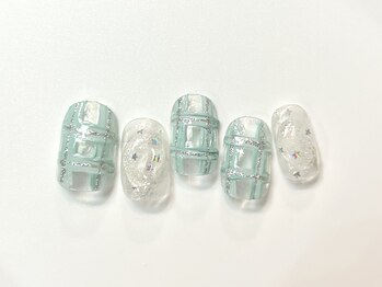 シエール 池袋東口店(ciere)/チェック× 星ホロ ×ニュアンス