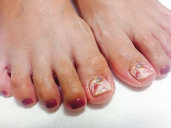ネイリッシュサロン エー(Nailish Salon A)/2016秋フット/タイダイ