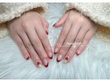 ナンシーネイル(Nancy nail)/赤フレンチ