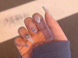 ヒョウ柄フレンチネイル￥9500