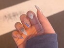 ヒョウ柄フレンチネイル￥9500