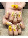 ひまわりネイル