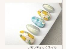 プレンティー 北千住西口店(plenty)/レモンチェックネイル