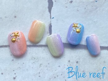 ネイルアンドまつげエクステ ブルーリーフ 四谷三丁目店(Blue Reef)/カラフルサマーネイル