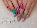 ツートーンカラフルネイル