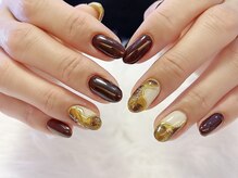 ドットミーバイシュエット(dot Me by chouette)/秋のべっ甲ネイル