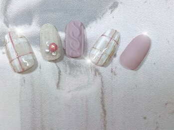 ハッピービューティー(Happy Beauty)/チェック&ニットネイル