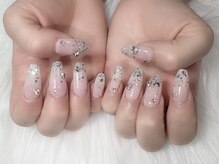 ラメグラデーション×スカルプ