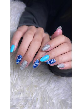 ディバネイル(Diva_nail.$)/ふんわり迷彩柄ネイル♪