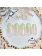 ピオニーネイル(peony nail)/ホワイト紫陽花　アナベル