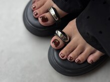 レトネイル レトネイル 大阪梅田(reto nail)/秋フット/ブラウン/マグネット