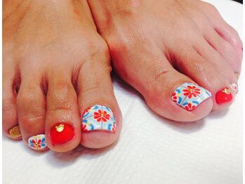 ネイリッシュサロン エー(Nailish Salon A)/2016秋フット/タイルネイル
