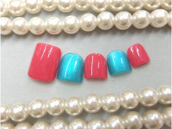 ネイルサロンミキ 横浜(MIKI)/フットジェルネイル シンプル