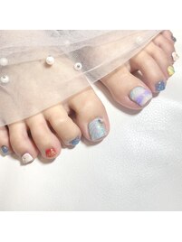夏らしいプリンセスネイル