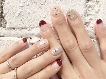 アティックネイルアトリエ(attic nail atelier)/カジュアルなクリスマスネイル