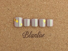 FOOT　大人ハートミラーネイル