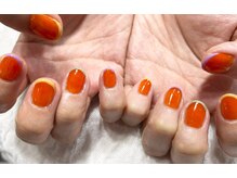 ネイル シスター(nail sister)/オレンジ×フレンチ