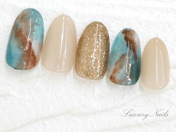 ラグジュアリーネイルズ オオミヤ(Luxury Nails Omiya)/ニュアンス*大理石風ネイル