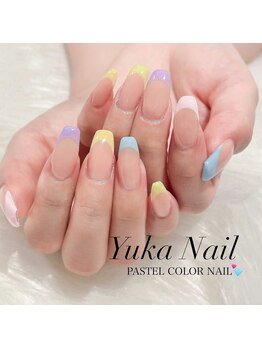 ユカネイル(Yuka Nail)/パステルフレンチネイル♪