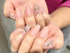 ぷっくりミラーアートネイル