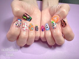 カラフルポップネイル