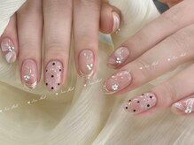 アイリスネイル 大塚(Iris Nail)/自爪人気なドットネイル