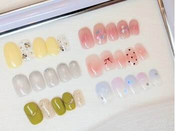 ネイルビューティーサロン パンドーラ 西明石店(Pandora)の写真/【高技術＆リーズナブルで通いやすい★】初めての方にもオススメ◎ラメグラ・カラーグラデーション¥4500