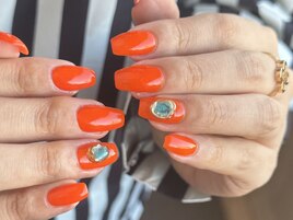 art2本　オレンジネイル