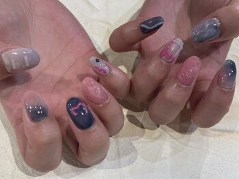 ファンクションネイルズ 表参道 原宿(FUNCTION NAILS)/チェック/ニュアンスネイル