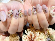 ウカ ひばりが丘(UKA)/くすみフラワーネイル