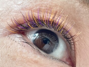 プルームミコ(Plume mico)/全体カラーMIX　黄色×紫