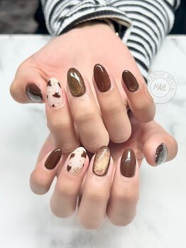 オレンジスティック/ブラウン バレンタイン ハート