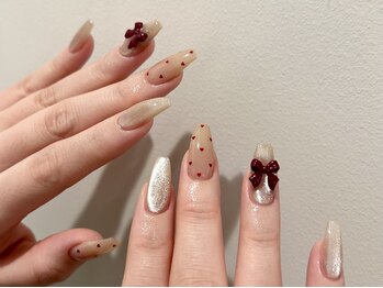 プラス ファースト(Plus 1st)/リボンネイル♪byKobayashi